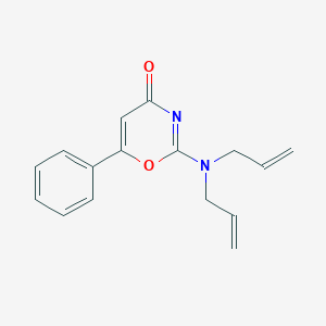 molecular formula C16H16N2O2 B14248050 2-[Di(prop-2-en-1-yl)amino]-6-phenyl-4H-1,3-oxazin-4-one CAS No. 185384-24-1