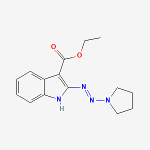 ethyl 2-[(E)-pyrrolidin-1-yldiazenyl]-1H-indole-3-carboxylate