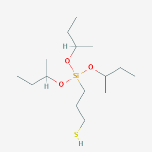 molecular formula C15H34O3SSi B14248117 3-{Tris[(butan-2-yl)oxy]silyl}propane-1-thiol CAS No. 374573-01-0