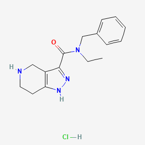 molecular formula C16H21ClN4O B1424815 N-苄基-N-乙基-4,5,6,7-四氢-1H-吡唑并[4,3-c]吡啶-3-甲酰胺盐酸盐 CAS No. 1219982-64-5