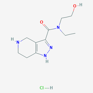 molecular formula C11H19ClN4O2 B1424820 N-乙基-N-(2-羟乙基)-4,5,6,7-四氢-1H-吡唑并[4,3-c]吡啶-3-甲酰胺盐酸盐 CAS No. 1220034-00-3