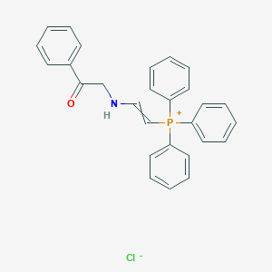 {2-[(2-Oxo-2-phenylethyl)amino]ethenyl}(triphenyl)phosphanium chloride