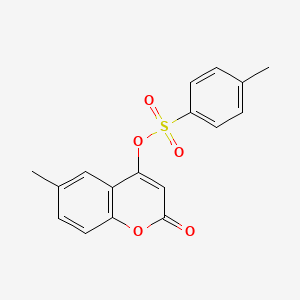 2H-1-Benzopyran-2-one, 6-methyl-4-[[(4-methylphenyl)sulfonyl]oxy]-