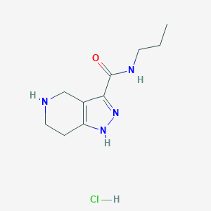 molecular formula C10H17ClN4O B1424830 N-Propyl-4,5,6,7-tetrahydro-1H-pyrazolo[4,3-c]-pyridine-3-carboxamide hydrochloride CAS No. 1220036-96-3