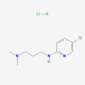 molecular formula C10H17BrClN3 B1424847 盐酸N1-(5-溴-2-吡啶基)-N3,N3-二甲基-1,3-丙二胺 CAS No. 1220029-23-1