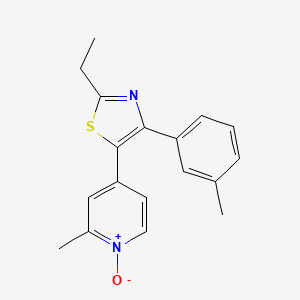 4-[2-Ethyl-4-(3-methylphenyl)-1,3-thiazol-5-yl]-2-methyl-1-oxo-1lambda~5~-pyridine