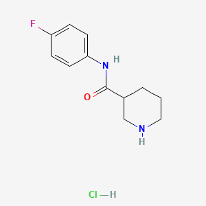 molecular formula C12H16ClFN2O B1424848 N-(4-Fluorophenyl)-3-piperidinecarboxamide hydrochloride CAS No. 1219976-72-3