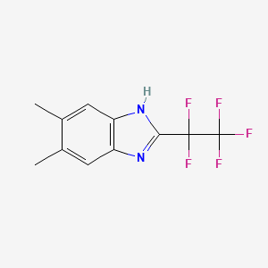 1H-Benzimidazole, 5,6-dimethyl-2-(pentafluoroethyl)-