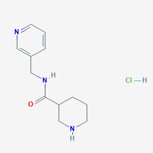 molecular formula C12H18ClN3O B1424849 N-(3-Pyridinylmethyl)-3-piperidinecarboxamide hydrochloride CAS No. 1220035-37-9