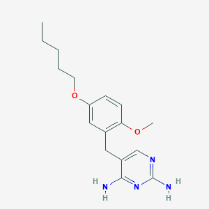 5-[(2-Methoxy-5-pentoxyphenyl)methyl]pyrimidine-2,4-diamine