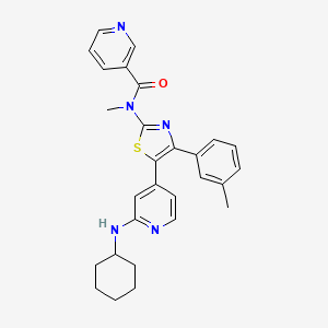 N-[5-(2-Cyclohexylamino-4-pyridyl)-4-(3-methylphenyl)-1,3-thiazol-2-YL]-N-methylnicotinamide