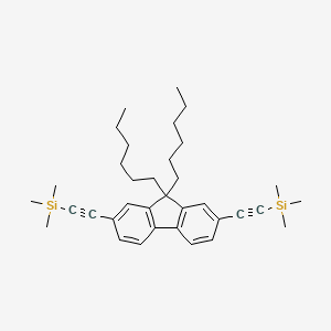 [(9,9-Dihexyl-9H-fluorene-2,7-diyl)di(ethyne-2,1-diyl)]bis(trimethylsilane)