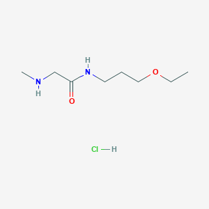 molecular formula C8H19ClN2O2 B1424855 N-(3-乙氧基丙基)-2-(甲基氨基)乙酰胺盐酸盐 CAS No. 1220038-13-0