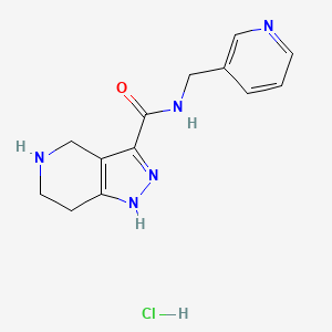 molecular formula C13H16ClN5O B1424856 N-(3-吡啶基甲基)-4,5,6,7-四氢-1H-吡唑并[4,3-c]吡啶-3-甲酰胺盐酸盐 CAS No. 1220038-55-0