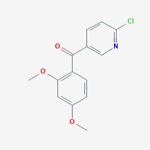 B1424861 2-Chloro-5-(2,4-dimethoxybenzoyl)pyridine CAS No. 122628-36-8