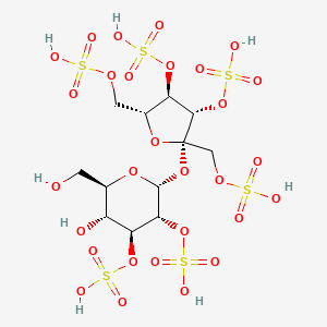 [(2R,3R,4S,5R,6R)-2-[(2S,3S,4R,5R)-3,4-disulfooxy-2,5-bis(sulfooxymethyl)oxolan-2-yl]oxy-5-hydroxy-6-(hydroxymethyl)-3-sulfooxyoxan-4-yl] hydrogen sulfate