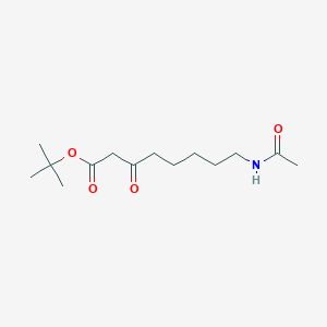 molecular formula C14H25NO4 B14248763 Octanoic acid, 8-(acetylamino)-3-oxo-, 1,1-dimethylethyl ester CAS No. 502424-55-7