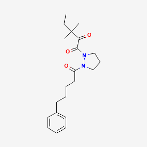 3,3-Dimethyl-1-[2-(5-phenylpentanoyl)pyrazolidin-1-yl]pentane-1,2-dione