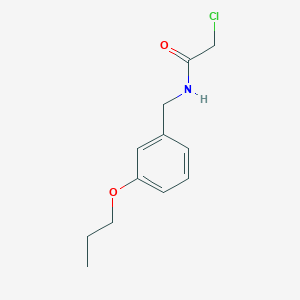 molecular formula C12H16ClNO2 B1424879 2-氯-N-[(3-丙氧基苯基)甲基]乙酰胺 CAS No. 1226036-22-1