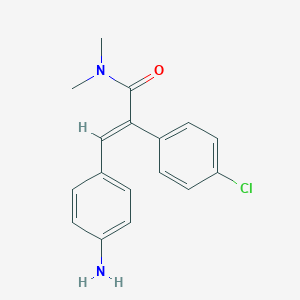 molecular formula C17H17ClN2O B142488 (E)-3-(4-aminophenyl)-2-(4-chlorophenyl)-N,N-dimethylprop-2-enamide CAS No. 129242-88-2