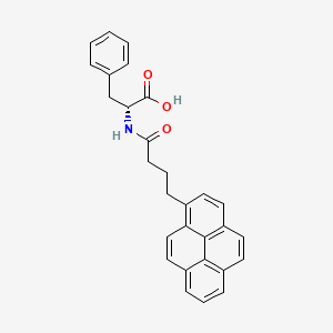 molecular formula C29H25NO3 B14248810 N-[4-(Pyren-1-yl)butanoyl]-D-phenylalanine CAS No. 339058-16-1