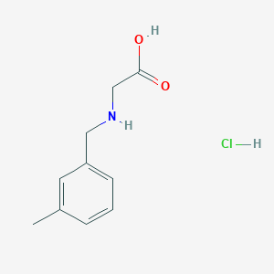 molecular formula C10H14ClNO2 B1424886 2-{[(3-Methylphenyl)methyl]amino}acetic acid hydrochloride CAS No. 72761-91-2