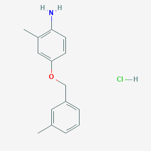 molecular formula C15H18ClNO B1424889 2-甲基-4-[(3-甲苯基)甲氧基]苯胺盐酸盐 CAS No. 1258641-26-7