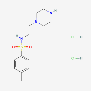 B1424890 4-methyl-N-[2-(piperazin-1-yl)ethyl]benzene-1-sulfonamide dihydrochloride CAS No. 1259073-45-4