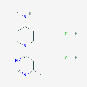 molecular formula C11H20Cl2N4 B1424892 N-甲基-1-(6-甲基嘧啶-4-基)哌啶-4-胺二盐酸盐 CAS No. 1305712-54-2