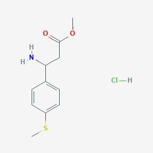 molecular formula C11H16ClNO2S B1424899 盐酸甲基 3-氨基-3-[4-(甲硫基)苯基]丙酸酯 CAS No. 1258649-52-3