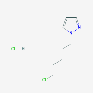 molecular formula C8H14Cl2N2 B1424900 1-(5-氯戊基)-1H-吡唑盐酸盐 CAS No. 1251923-16-6