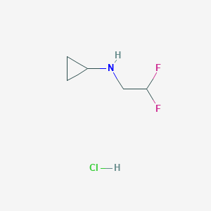 molecular formula C5H10ClF2N B1424901 N-(2,2-difluoroethyl)cyclopropanamine hydrochloride CAS No. 1010097-90-1
