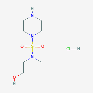 molecular formula C7H18ClN3O3S B1424907 2-[甲基(哌嗪-1-磺酰)氨基]乙醇盐酸盐 CAS No. 1269152-65-9