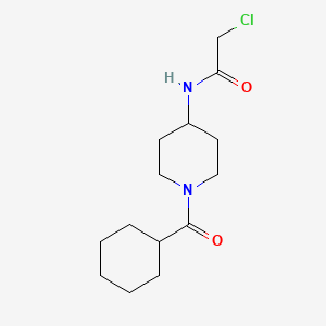 molecular formula C14H23ClN2O2 B1424910 2-氯-N-(1-环己烷甲酰哌啶-4-基)乙酰胺 CAS No. 1258650-70-2
