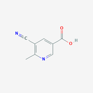 molecular formula C8H6N2O2 B1424918 5-氰基-6-甲基烟酸 CAS No. 1216866-96-4
