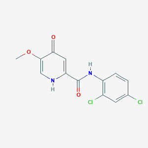 molecular formula C13H10Cl2N2O3 B1424920 N-(2,4-二氯苯基)-4-羟基-5-甲氧基吡啶-2-甲酰胺 CAS No. 1246060-75-2