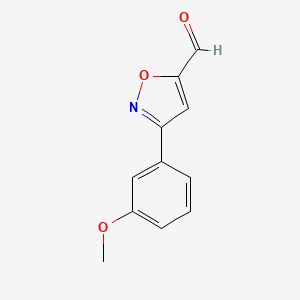 molecular formula C11H9NO3 B1424944 3-(3-甲氧基苯基)-异恶唑-5-甲醛 CAS No. 251912-68-2