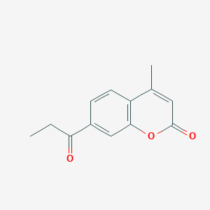 B1424950 4-methyl-7-propionyl-2H-chromen-2-one CAS No. 1255147-07-9