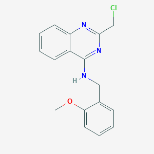 molecular formula C17H16ClN3O B1424962 2-(氯甲基)-N-(2-甲氧基苄基)喹唑啉-4-胺 CAS No. 1255147-28-4