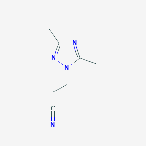 molecular formula C7H10N4 B1424963 3-(3,5-二甲基-1H-1,2,4-三唑-1-基)丙腈 CAS No. 60866-60-6