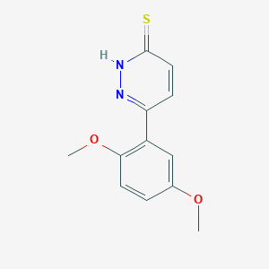 molecular formula C12H12N2O2S B1424964 6-(2,5-二甲氧基苯基)哒嗪-3-硫醇 CAS No. 1226273-86-4
