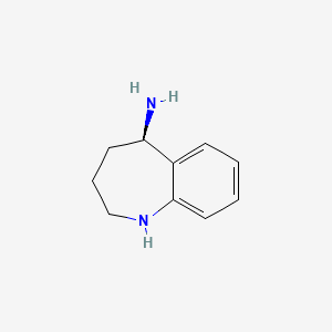 molecular formula C10H14N2 B1424966 (5R)-2,3,4,5-四氢-1H-1-苯并氮杂菲-5-胺 CAS No. 294196-60-4