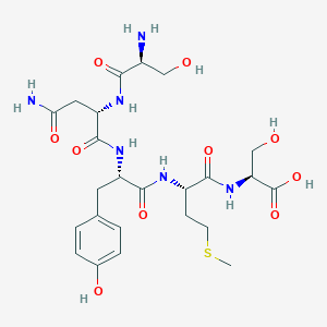 molecular formula C24H36N6O10S B14249678 H-Ser-Asn-Tyr-Met-Ser-OH CAS No. 492447-79-7