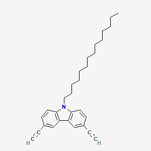 molecular formula C30H37N B14249726 3,6-Diethynyl-9-tetradecyl-9H-carbazole CAS No. 188740-71-8