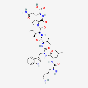 molecular formula C44H70N10O9 B14249730 L-Glutamine, L-lysyl-L-leucyl-L-tryptophyl-L-valyl-L-isoleucyl-L-prolyl- CAS No. 292819-29-5