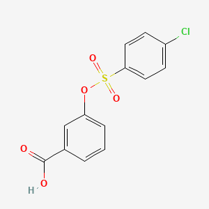 3-[(4-Chlorobenzene-1-sulfonyl)oxy]benzoic acid