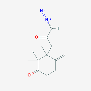 1-Diazonio-3-(1,2,2-trimethyl-6-methylidene-3-oxocyclohexyl)prop-1-en-2-olate