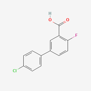 molecular formula C13H8ClFO2 B1424985 5-(4-氯苯基)-2-氟苯甲酸 CAS No. 1179618-11-1