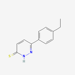 molecular formula C12H12N2S B1424986 6-(4-乙基苯基)吡啶并恶嗪-3-硫醇 CAS No. 1225550-38-8