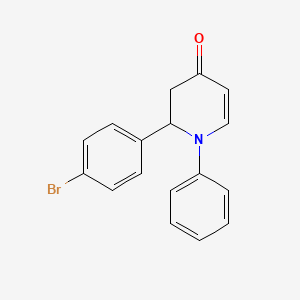 4(1H)-Pyridinone, 2-(4-bromophenyl)-2,3-dihydro-1-phenyl-